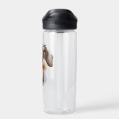 Happy Wireharing Dachshund Water Flacel Waterfles (Achterkant)