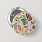 Happy Wiskunde Ronde Button 5,7 Cm (Voorkant /achterkant)