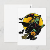 Happy Witch Briefkaart (Voorkant / Achterkant)