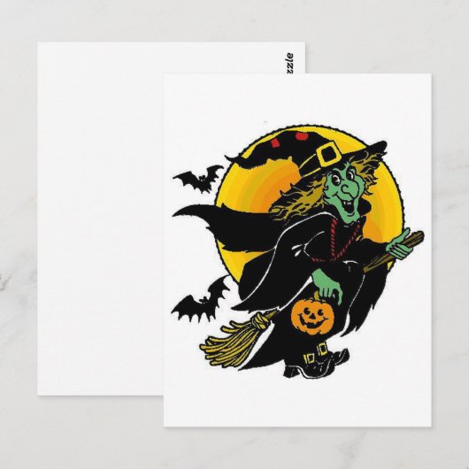 Happy Witch Briefkaart (Voorkant / Achterkant)