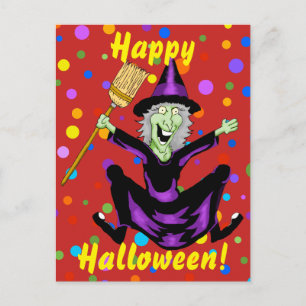 Happy Witch Halloween Briefkaart