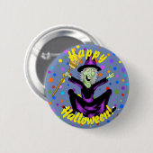 Happy Witch Halloween Button (Voorkant /achterkant)