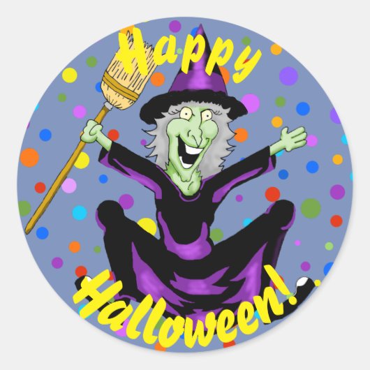 Happy Witch Halloween Stickers (Voorkant)