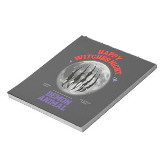 happy witches night demon animal notitieblok