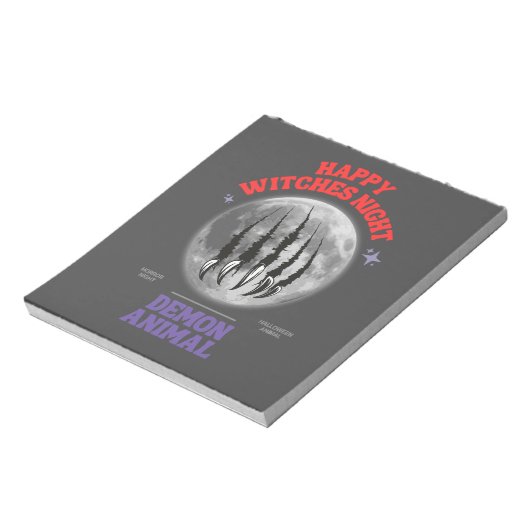 happy witches night demon animal notitieblok (Linkerzijde)