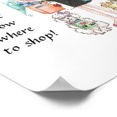 Happy Woman Caricature, ze wist waar ze moest wink Poster (Hoek)