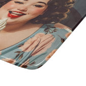  Happy Woman Eating Ice Cream Snijplank (Hoek)