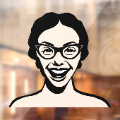 Happy Woman Raamsticker (Vel 2)