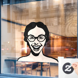 Happy Woman Raamsticker