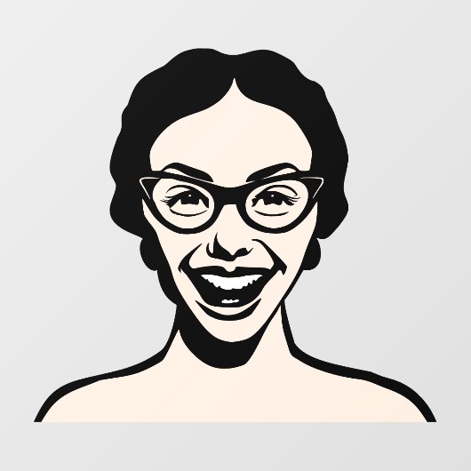 Happy Woman Raamsticker (Vel)