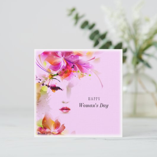 Happy Womans Day Feestdagenkaart (Staand voorkant)