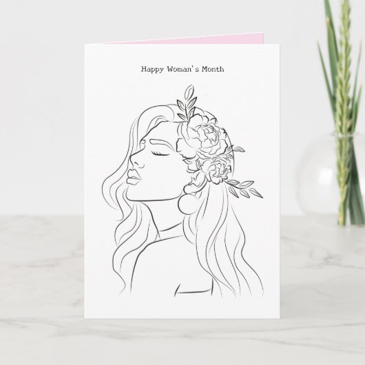 Happy Woman's maandelijkse Lady Art Kaart (Voorkant)