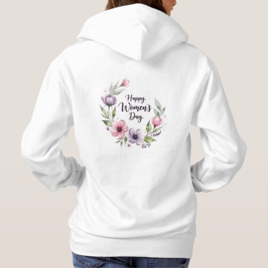 happy women's day 2026 hoodies celebration (Achterkant)