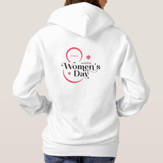  happy women's day 2026 hoodies celebration (Achterkant)