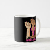 Happy Women's Day 8 maart 2022, Internationale Vro Koffiemok (Voorkant rechts)