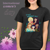 Happy Women's Day Illustration T-Shirt Tri-Blen