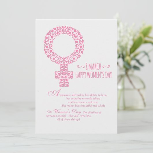 Happy Women's Day Kaart (Staand voorkant)