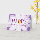 Happy Women's Day mooie bloem ontwerp groet Kaart (Gele Bloem)