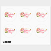 Happy Women's Day Ronde Sticker (Vel)