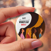 Happy Women's Day  Sunset Women Profile Button 
