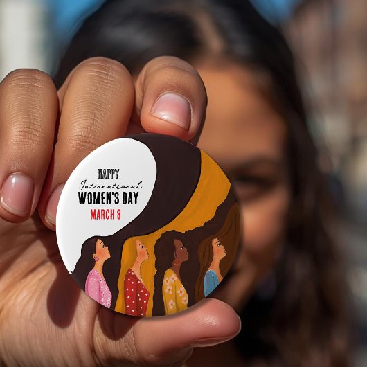 Happy Women's Day Sunset Women Profile Button