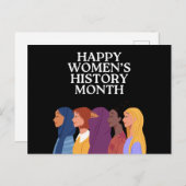 Happy Women's History Month Briefkaart (Voorkant / Achterkant)