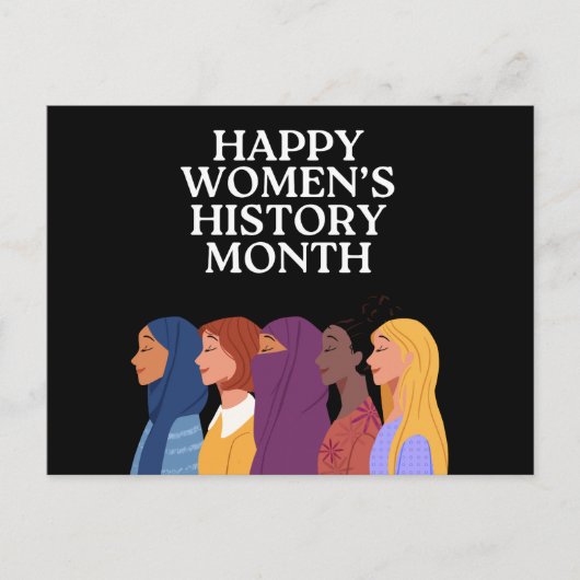 Happy Women's History Month Briefkaart (Voorkant)