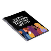 Happy Women's History Month Notitieboek (Rechterzijde)