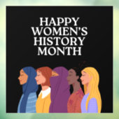 Happy Women's History Month Raamsticker (Vel 3)
