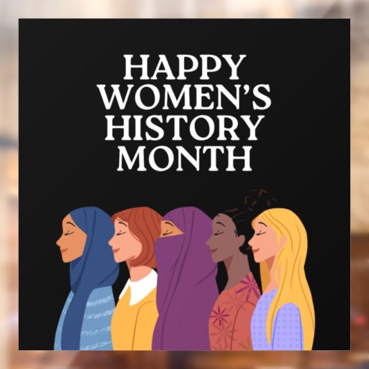Happy Women's History Month Raamsticker (Vel 2)