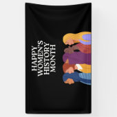 Happy Women's History Month Spandoek (Verticaal)