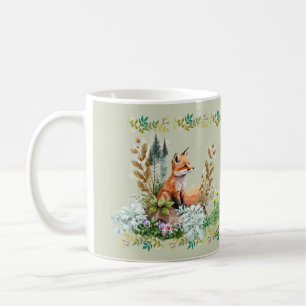 Happy Woodland Floral Fox Mok Waterverf Kijk 2