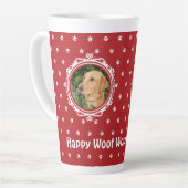'Happy Woof Year' Hondenliefhebber Christmas Big Latte Mok (Linkerhoek)