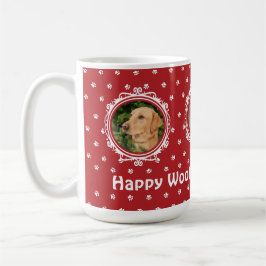'Happy Woof Year' Hondenliefhebber Kerst Koffiemok