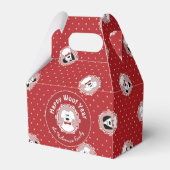 'Happy Woof Year' Poedel Kerstmis Favor Box Bedankdoosjes (Voorkant Zijde)