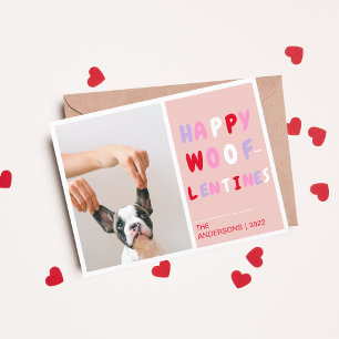 Happy Wooflentines   Foto Valentijn Dog Briefkaart