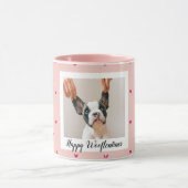 Happy Wooflentines met foto van honden | Rood en r Mok (Midden)