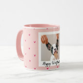 Happy Wooflentines met foto van honden | Rood en r Mok (Voorkant links)