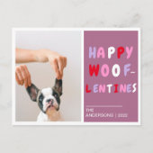 Happy Wooflentines | Valentijn Hond Briefkaart (Voorkant)