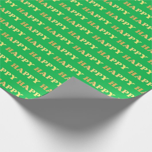 Happy Word Pattern Cadeaupapier (Hoek)