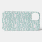 Happy Words Blue Case-Mate iPhone Case (Achterkant (horizontaal))