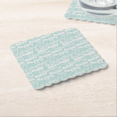 Happy Words Blue Kartonnen Onderzetters (Gebogen)