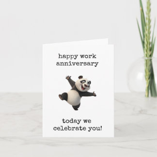 Happy Work Anniversary, Celebrate You, Panda Bear Kaart