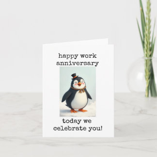Happy Work Anniversary, Celebrate You, Penguin Kaart