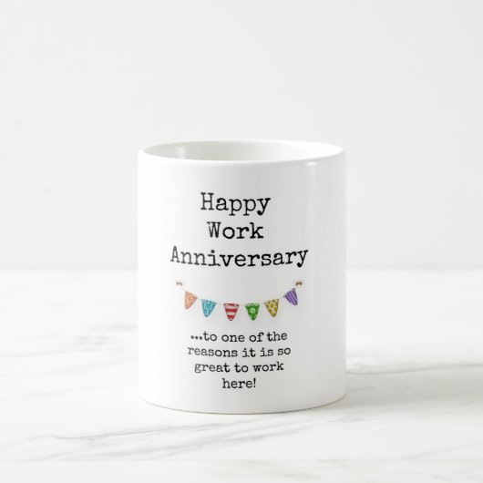 Happy Work Jubileum, collega, Boss Gift Koffiemok (Center)