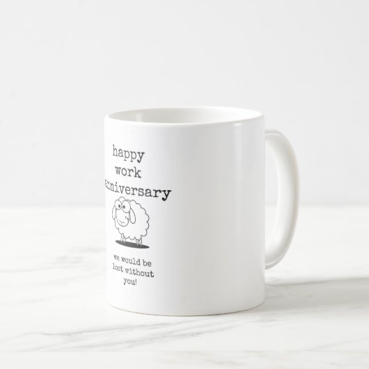 Happy Work Jubileum, collega cadeau Koffiemok (Voorkant rechts)