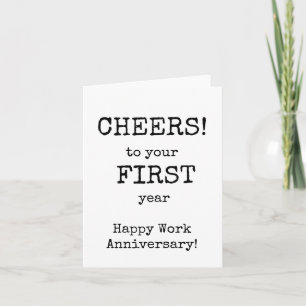 Happy Work Jubileum eerste jaar Kaart