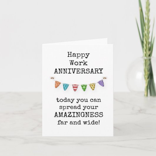 Happy Work Jubileum Kaart, grappig Bedankkaart (Voorkant)