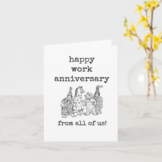 Happy Work Jubileum Van Ieder van ons Grappig Kaart (Gele Bloem)