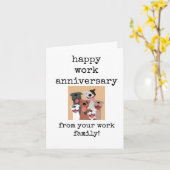 Happy Work Jubileum, van je werk familie Kaart (Gele Bloem)